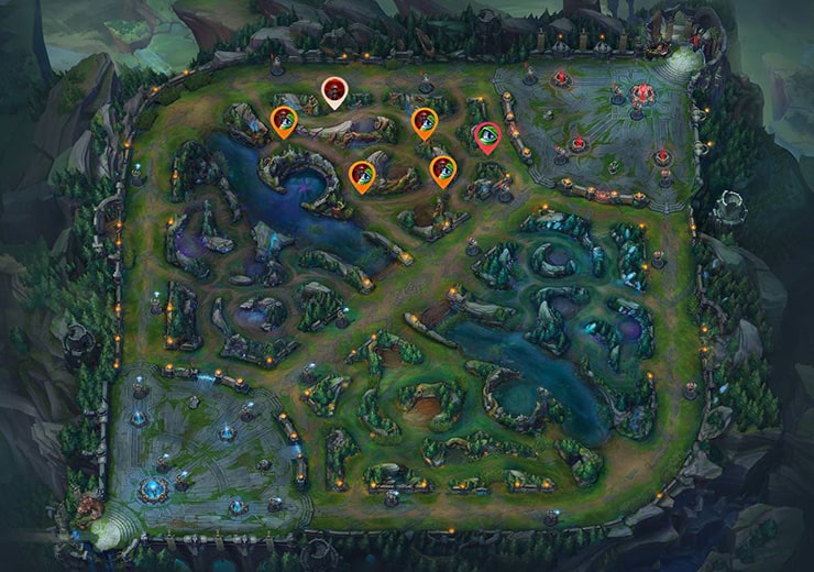Wards for sieging Top tier 2 turret as blue team