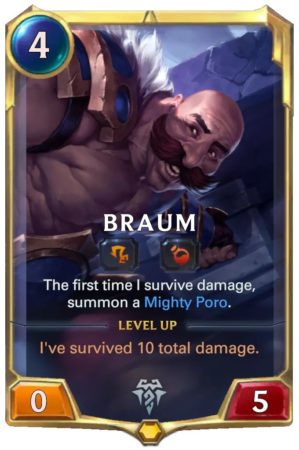 Braum level 1 (LoR card)