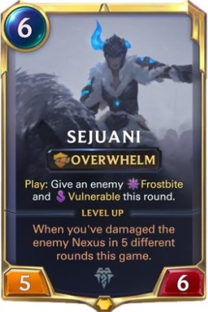 Sejuani Level 1 (LoR card)