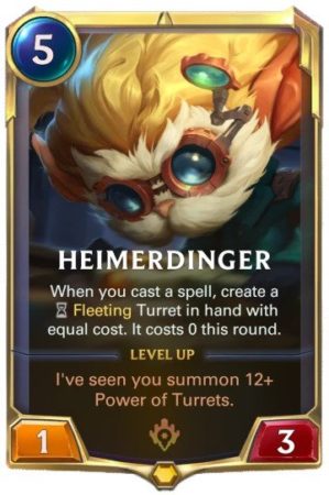 Heimerdinger level 1 (LoR card)