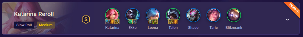 TFT Katarina Reroll