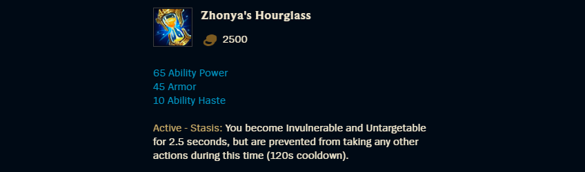 Zhonya's Hourglass