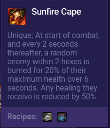 TFT Sunfire Cape