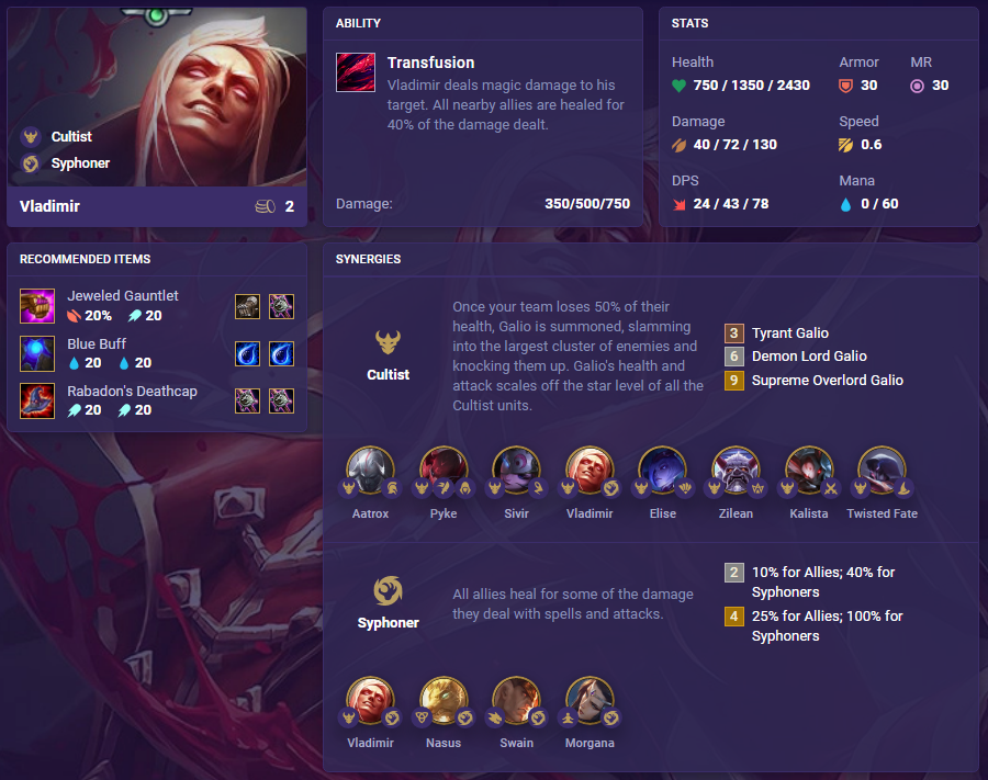 TFT Set 4.5 Vladimir