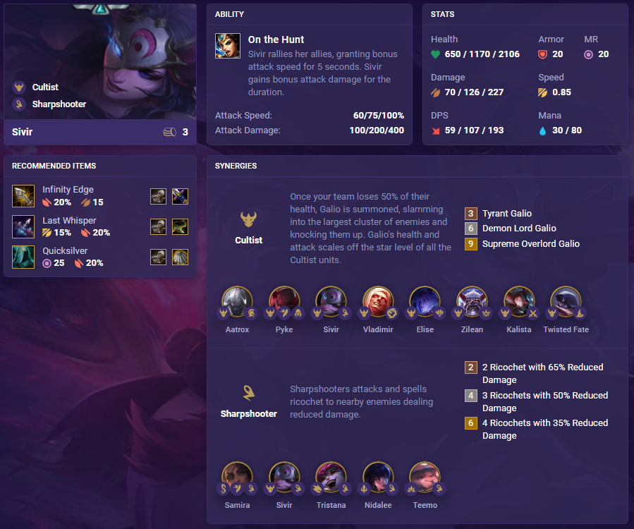 TFT Set 4.5 Sivir