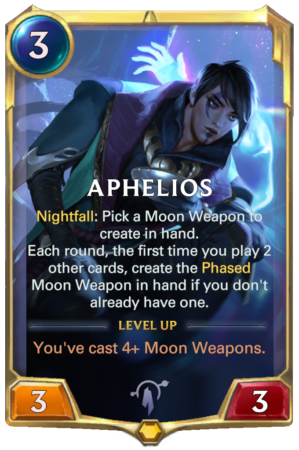 Aphelios level 1 (LoR card)