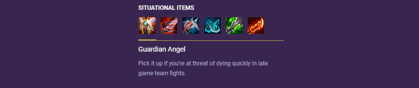 ashe situational items