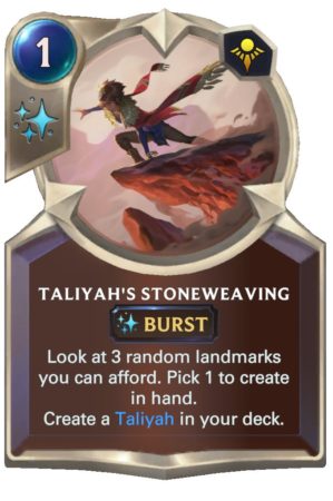 Taliyah's Stoneweaving (LoR Card)