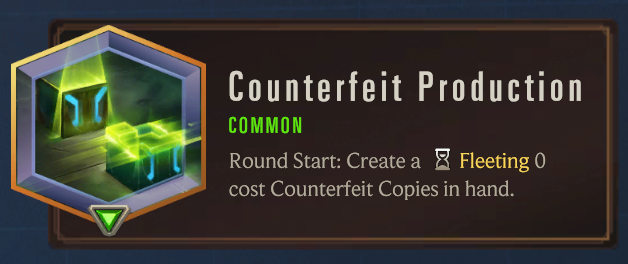 Counterfeit Production (Lab of Legends)