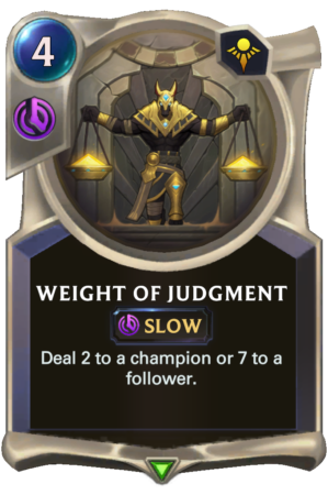 Weight of Judgment (LoR reveal)