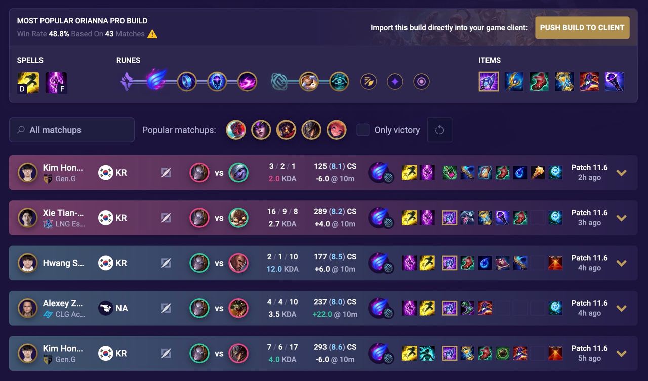 Play, Immersion and Flow of League of Legends' Champion Select