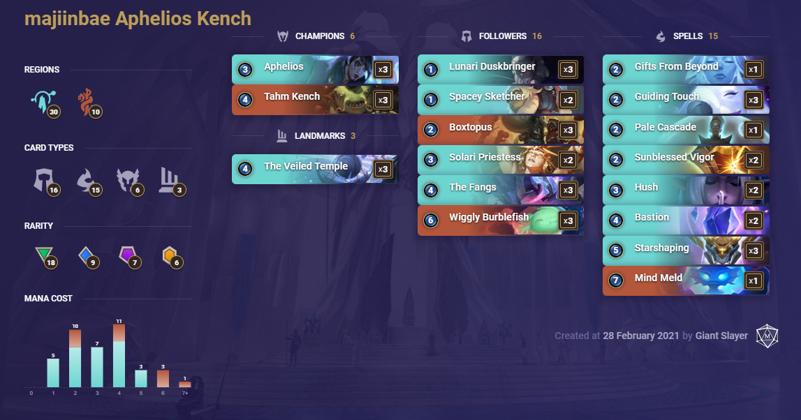 majiinbae Aphelios Kench (LoR Deck)