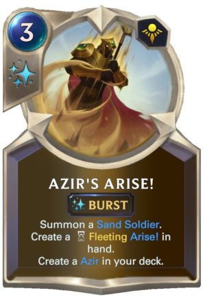 Azir's Arise (LoR Card)