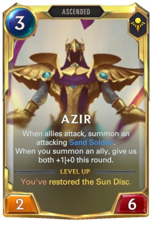Azir level 2 (LoR Card)