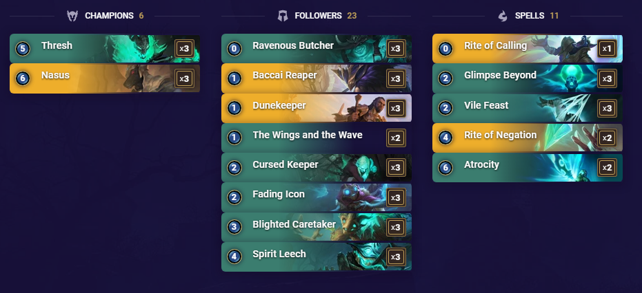 Nasus Thresh with the Winds and the Waves (LoR Deck)