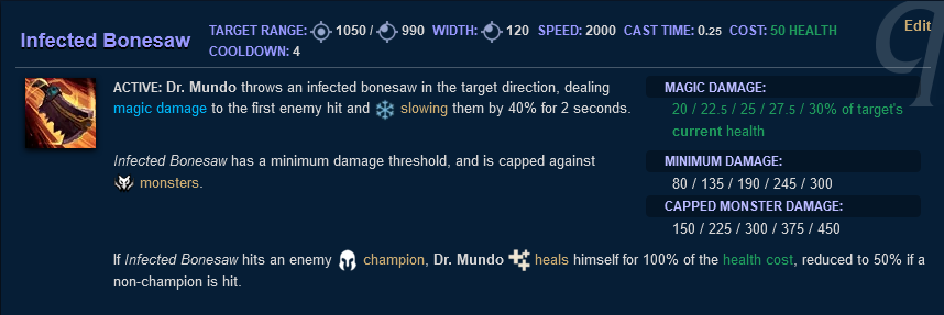 Reworked Dr Mundo PBE Q