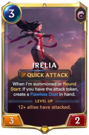 Irelia level 1 (LoR Card)