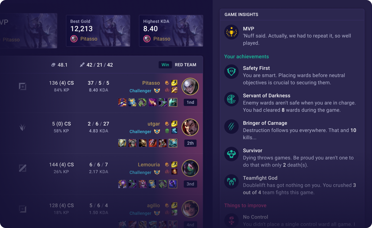 League of Legends: Summoner Stats, Match History and Champions