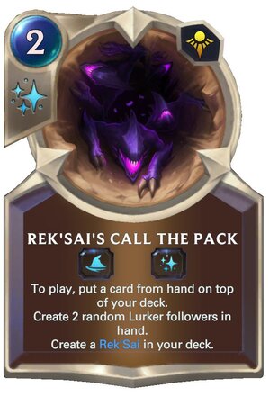 Rek'sai Call the Pack (LoR Card)