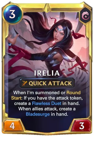 Irelia level 2 (LoR Card)