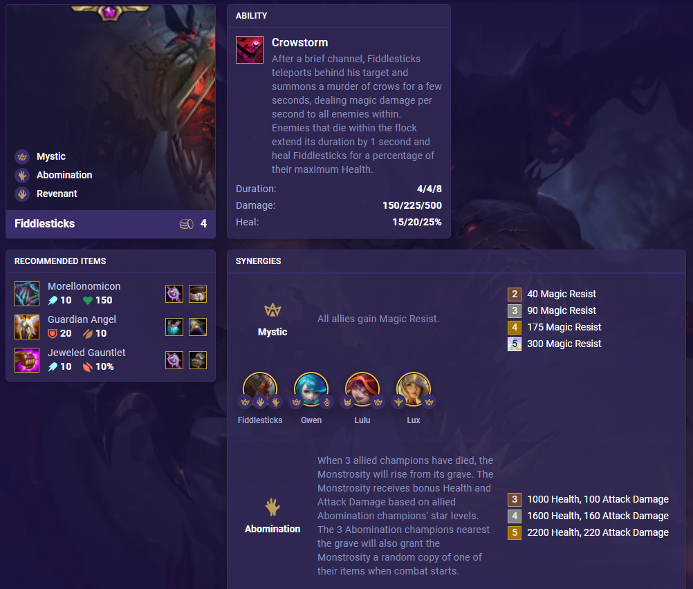 TFT Set 5.5 Fiddlesticks