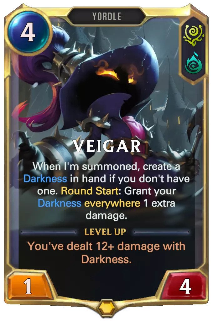 Veigar Level 1 (LoR card)