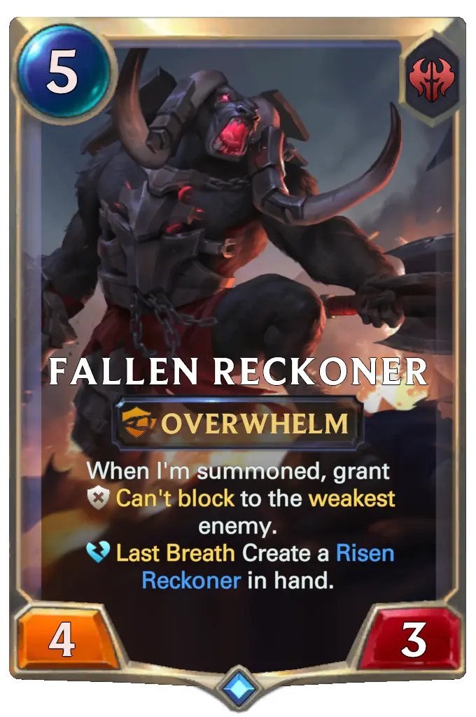 Fallen Reckoner (lor card)