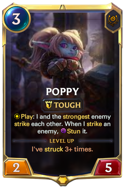 Poppy theorycrafted LoR card level 1