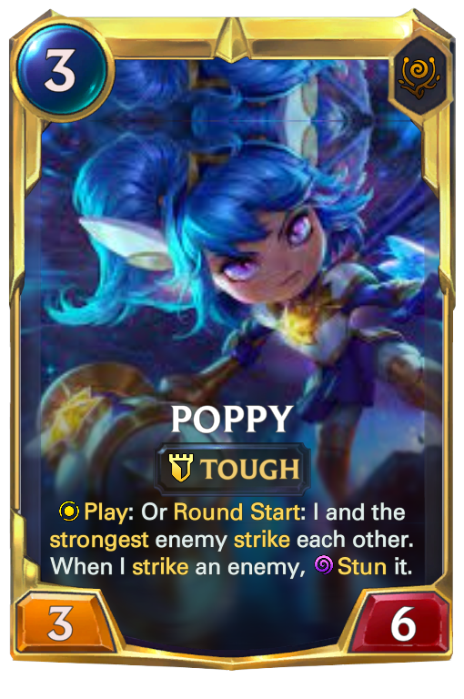 Poppy theorycrafted LoR card level 2