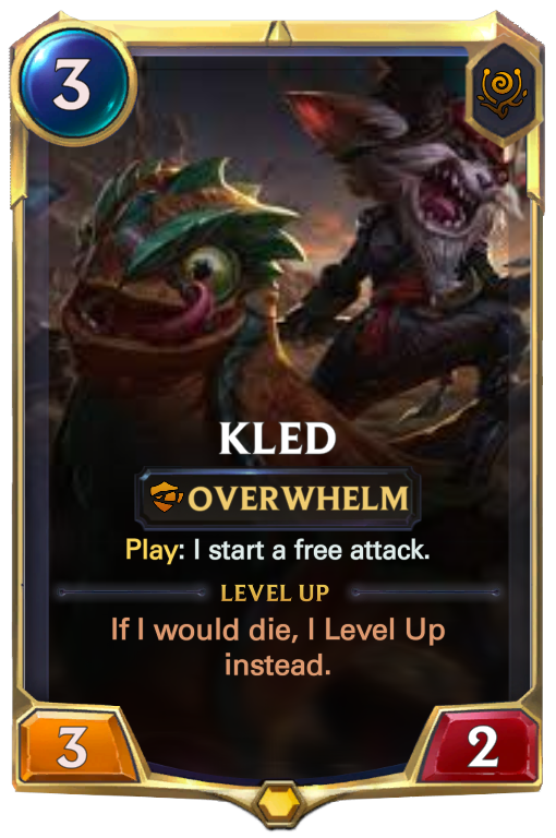 Kled theorycrafted LoR card level 1