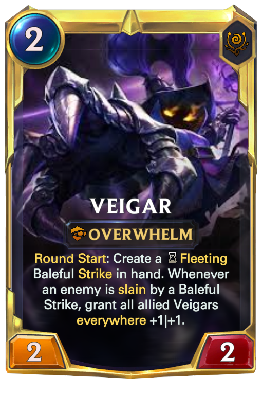 Veigar theorycrafted LoR card level 2