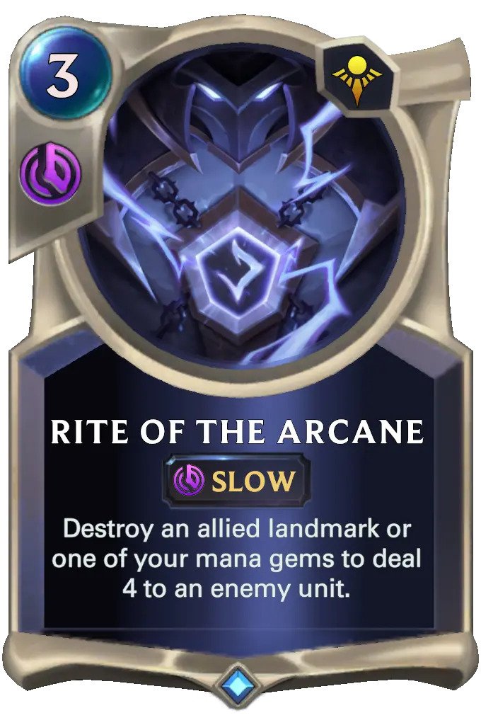 rite of the arcane (lor card)