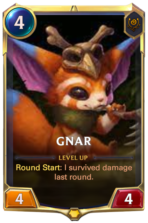 Gnar theorycrafted LoR card level 1