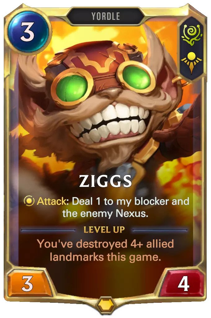 ziggs level 1 (lor card)