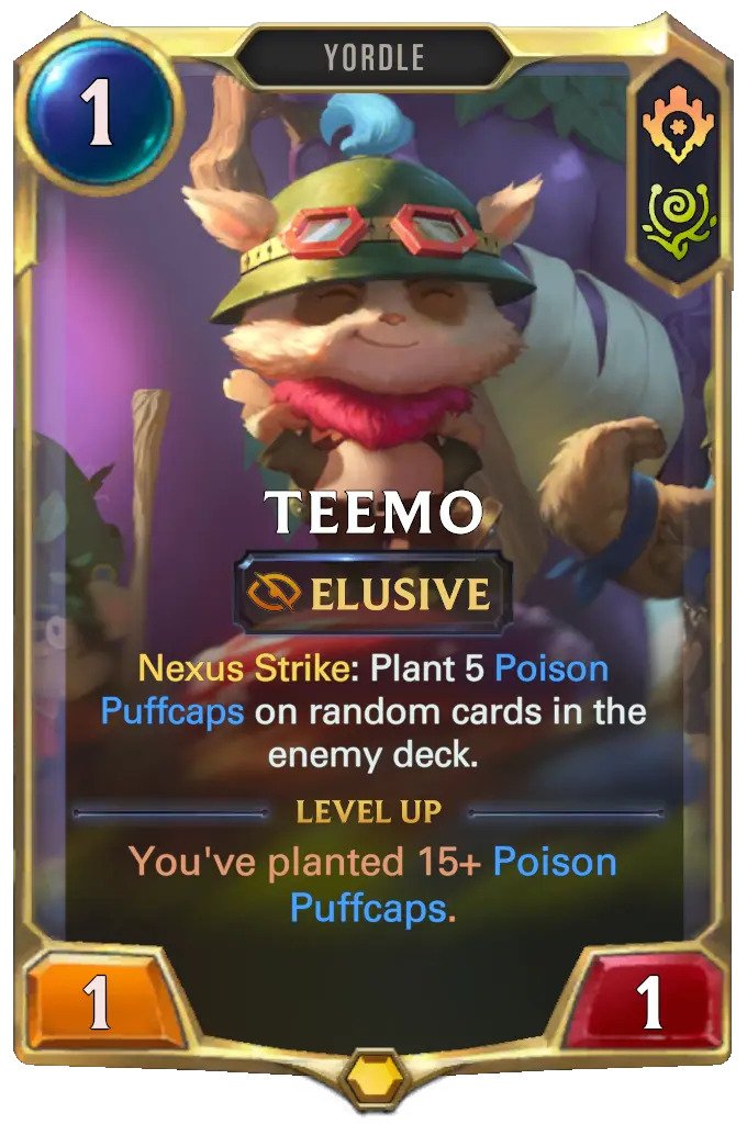 dual region teemo level 1 (lor card)