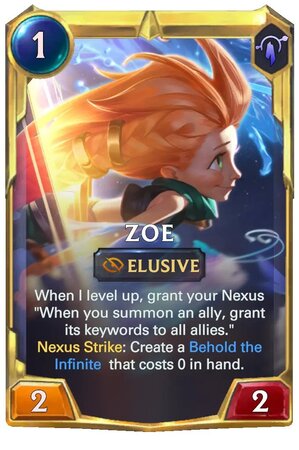 Zoe level 2 (LoR Card)