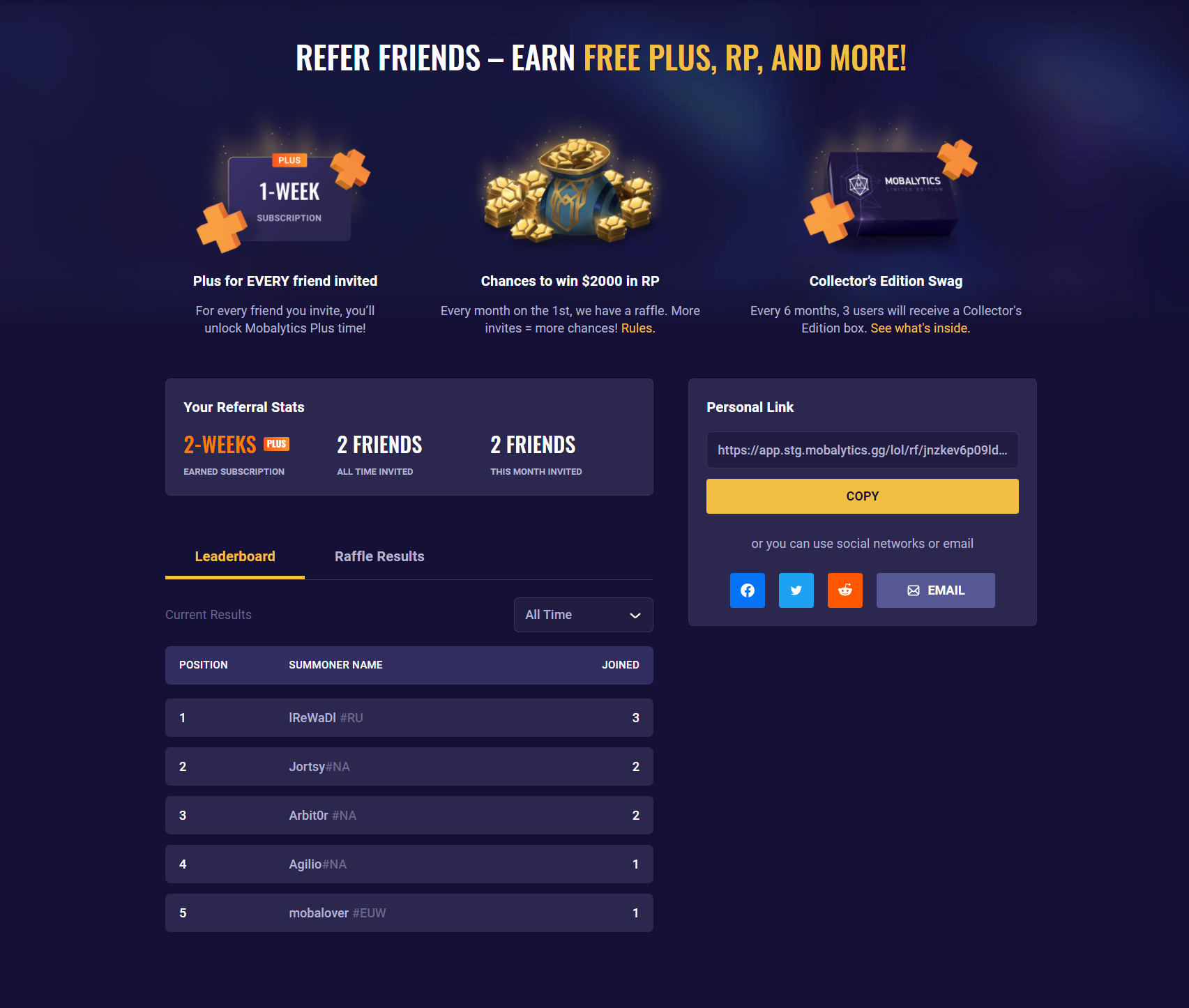 full referral program screenshot