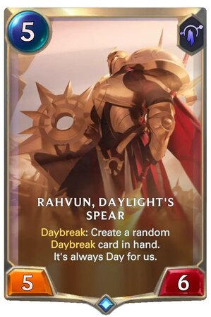Rahvun, Daylight's Spear (LoR Card)