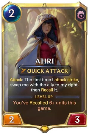 Ahri level 1 (lor card)