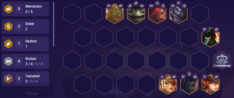 TFT Mercenary Level 8 Highroll