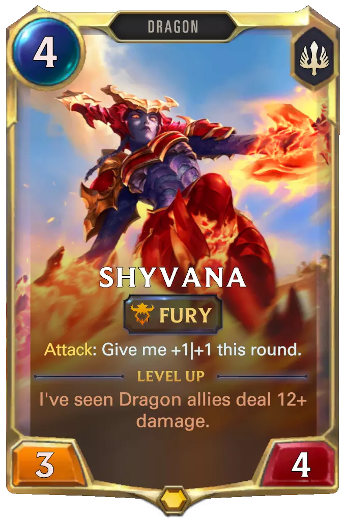 Shyvana level 1 (LoR Card)