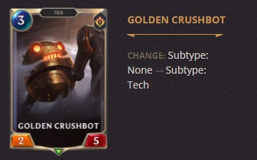 Patch 3.0.0 GOLDEN CRUSHBOT