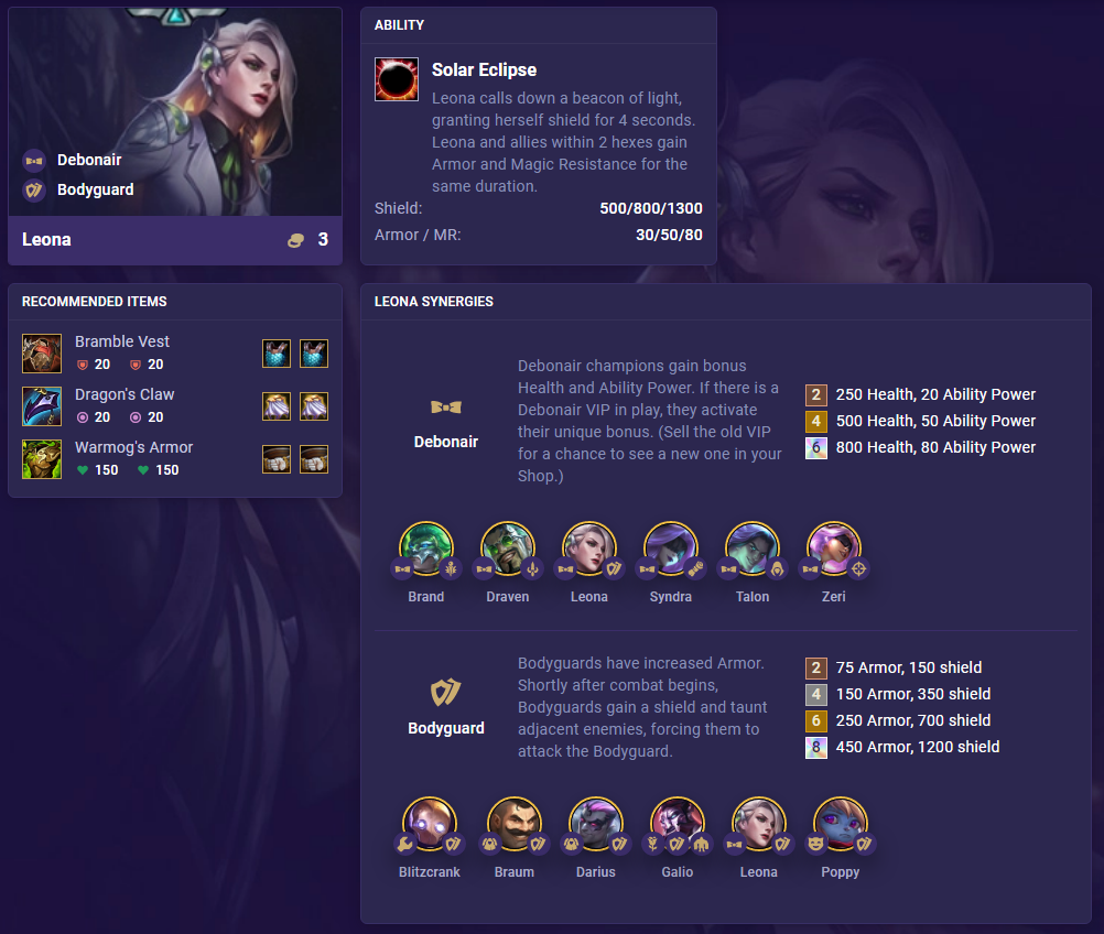 TFT Set 6.5 Leona