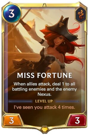 Miss Fortune level 1 (LoR Card)