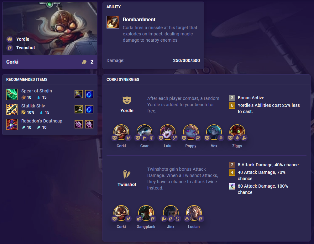 TFT Set 6.5 Corki