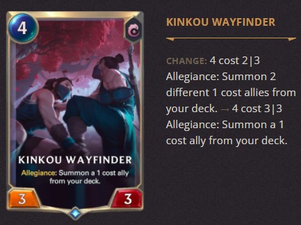 kinkou wayfinder balance change