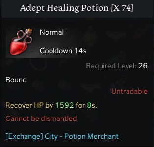 flat hp potion (lost ark)