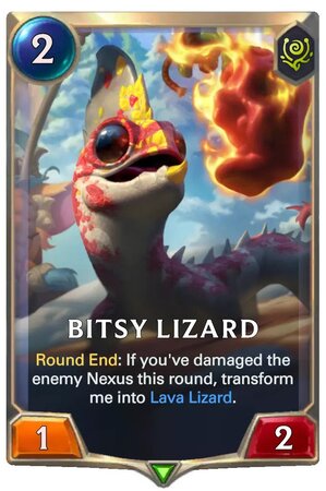 bitsy lizard (lor card)