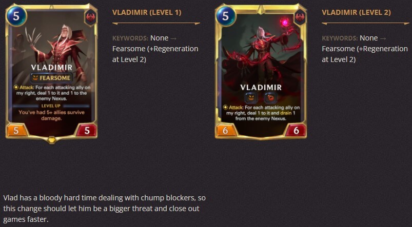 vladimir level 1 and 2 breakdown