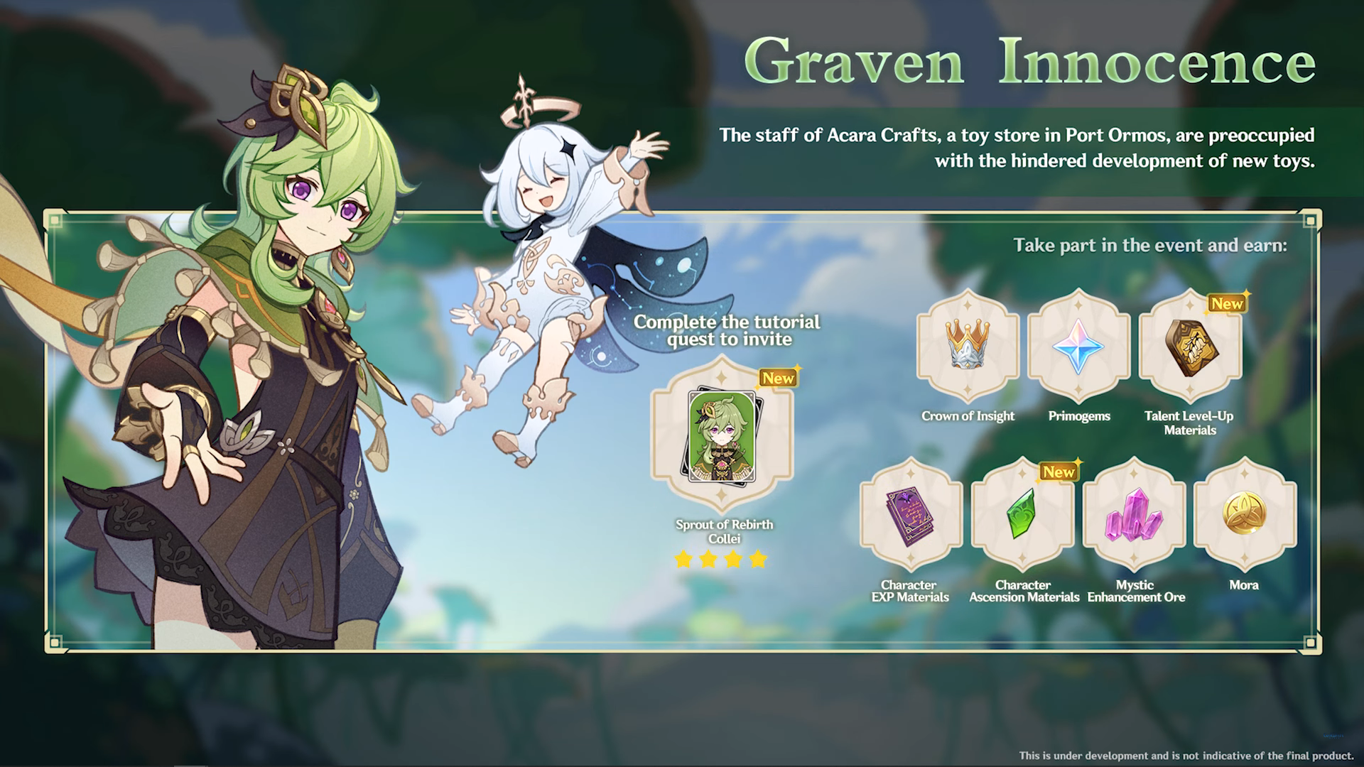 Genshin Impact 3.0 Event Graven Innocence